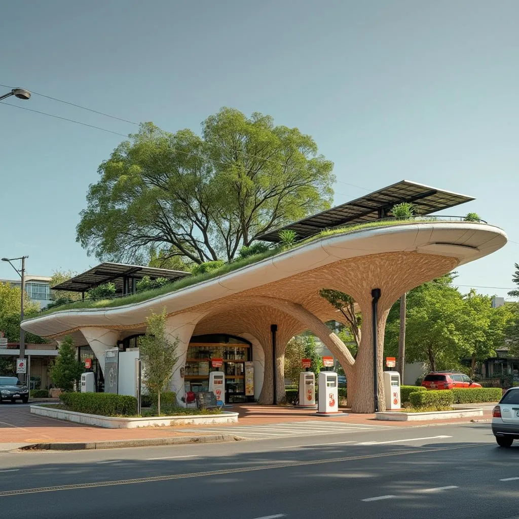 Estación de servicio ecológica en Buenos Aires