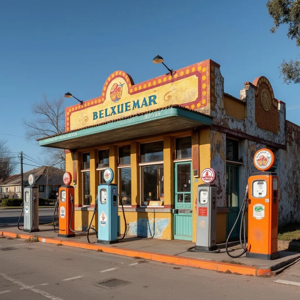 Estación de servicio histórica restaurada