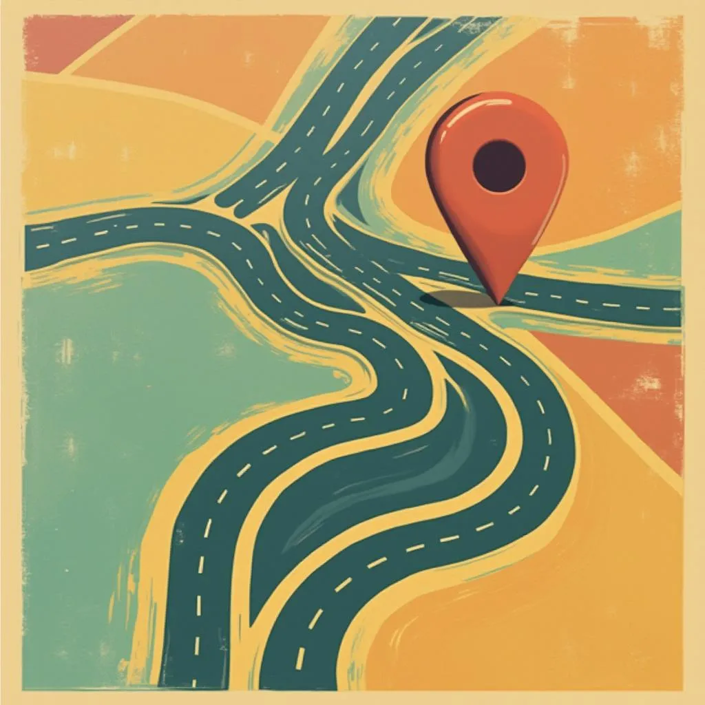 Ícono de mapa de rutas